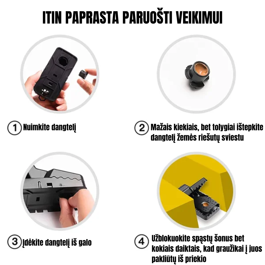Ilgaamžiai pelių spąstai (6vnt.)