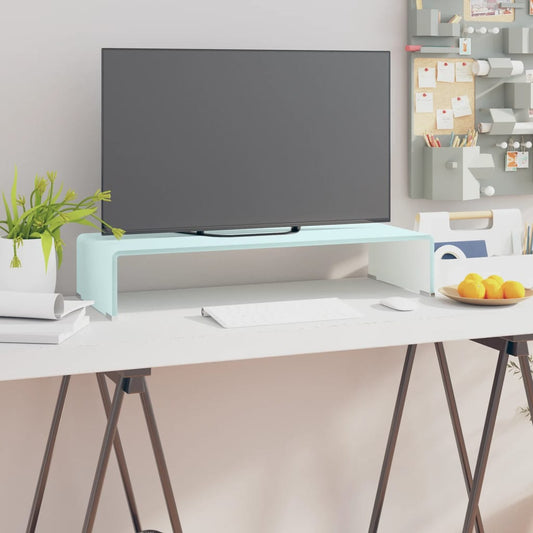 TV stovas/monitoriaus pakyla, žalias, 70x30x13cm, stiklas