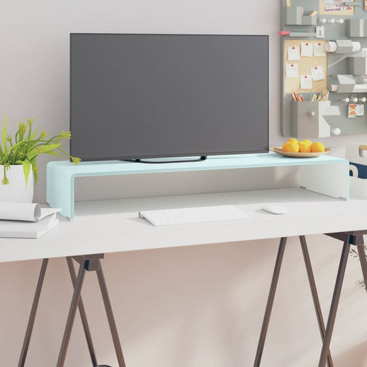 TV stovas/monitoriaus pakyla, žalias, 90x30x13cm, stiklas