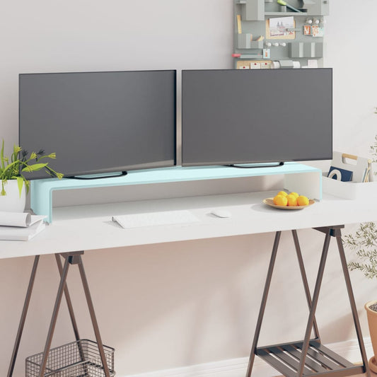 TV stovas/monitoriaus pakyla, žalias, 110x30x13cm, stiklas