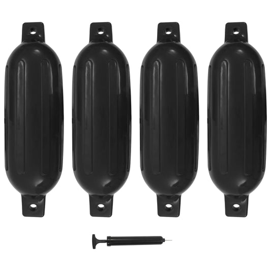 Valties bortų apsaugos, 4vnt., juodos spalvos, 58,5x16,5cm, PVC
