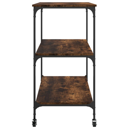 Virtuvės vežimėlis, dūminio ąžuolo, 102x50x95cm, mediena