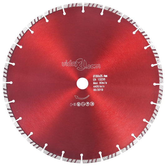 Turbo deimantinis pjovimo diskas, plienas, 350mm