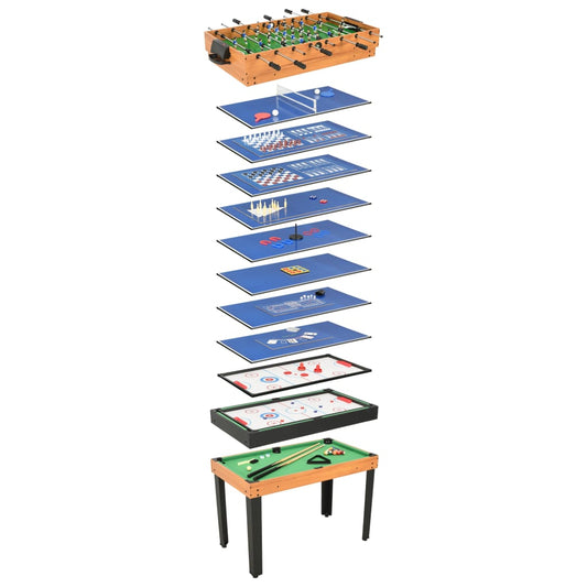 Universalus žaidimų stalas, 15-1, klevo spalvos, 121x61x82cm