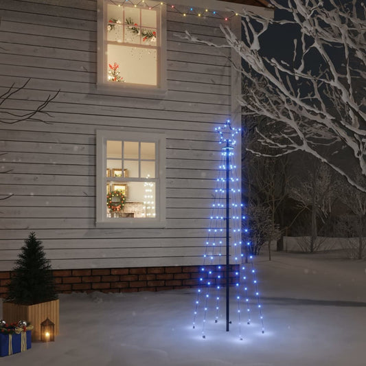 Kalėdų eglutė su kuoliuku, mėlynos spalvos, 108LED, 180cm