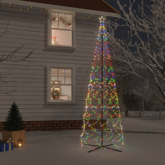 Kalėdų eglutė, 160x500cm, kūgio formos, 1400 spalvotų LED