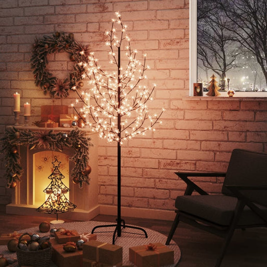 LED medis su vyšnių žiedais, 180cm, 200 šiltų baltų LED